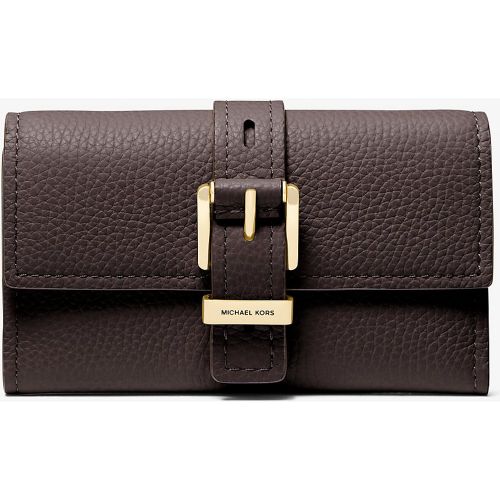 MK Portefeuille Nolita de taille moyenne en cuir grainé à trois volets - Michael Kors - MICHAEL Michael Kors - Modalova