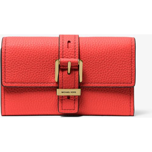 MK Portefeuille Nolita de taille moyenne en cuir grainé à trois volets - Michael Kors - MICHAEL Michael Kors - Modalova