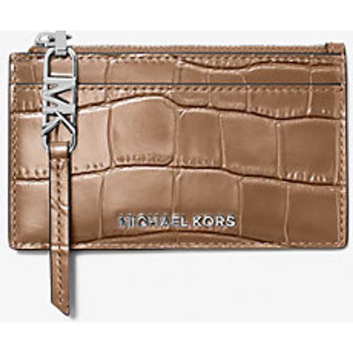 MK Petit porte-cartes Empire en cuir effet crocodile en relief - Michael Kors - MICHAEL Michael Kors - Modalova