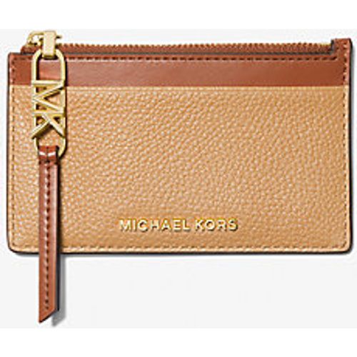 MK Petit porte-cartes Empire en cuir grainé bicolore - Michael Kors - MICHAEL Michael Kors - Modalova