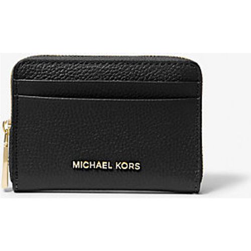 MK Petit porte-cartes entièrement zippé Jet Set en cuir grainé - Michael Kors - MICHAEL Michael Kors - Modalova