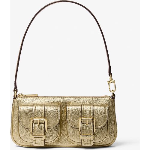 MK Petite pochette Zoe convertible en cuir grainé métallisé - Michael Kors - MICHAEL Michael Kors - Modalova
