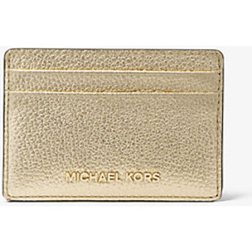 MK Porte-cartes en cuir grainé métallisé - Michael Kors - MICHAEL Michael Kors - Modalova