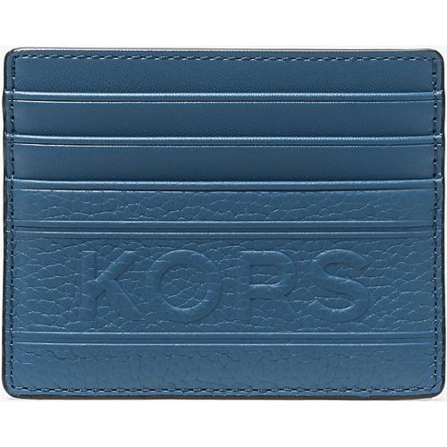 MK Grand porte-cartes Hudson en cuir grainé en relief - Michael Kors - Michael Kors Mens - Modalova