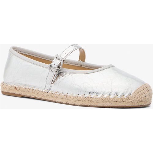 MK Ballerine espadrille Lynn en cuir métallisé - Michael Kors - MICHAEL Michael Kors - Modalova