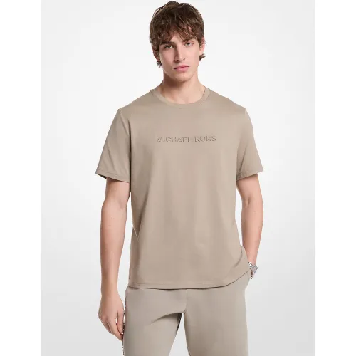 MK T-shirt en coton avec logo en relief - Michael Kors - Michael Kors Mens - Modalova