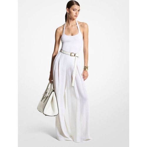 MK Pantalon palazzo en gaze de lin - Michael Kors - MICHAEL KORS COLLECTION - Modalova