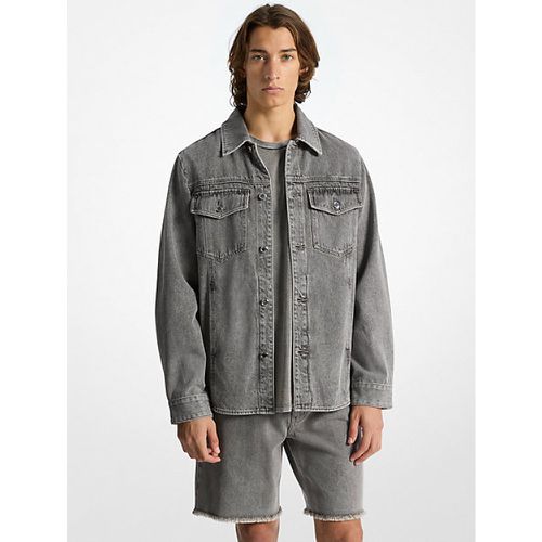 MK Veste chemise en denim délavé - Michael Kors - Michael Kors Mens - Modalova