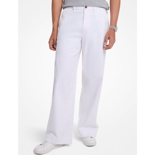 MK Pantalon à jambes larges en coton extensible - Michael Kors - Michael Kors Mens - Modalova