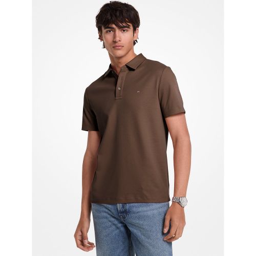 MK Polo en coton à logo brodé - Michael Kors - Michael Kors Mens - Modalova