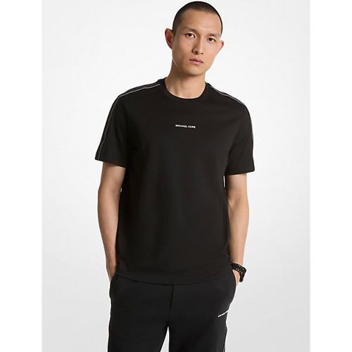 MK T-shirt en coton avec bandes à logos - Michael Kors - Michael Kors Mens - Modalova