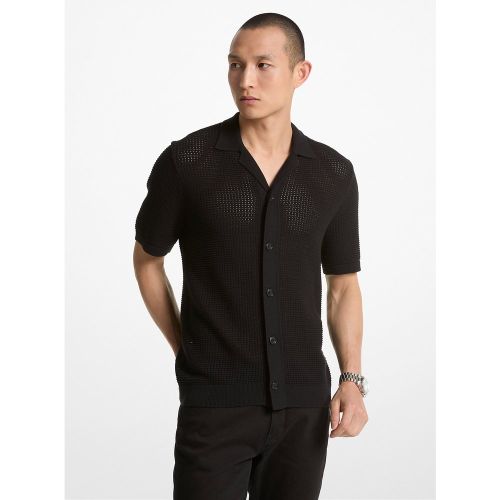 MK Chemise en coton à mailles ajourées - Michael Kors - Michael Kors Mens - Modalova