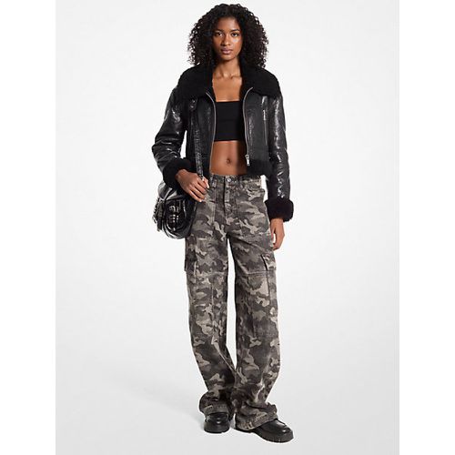 MK Pantalon cargo à jambes larges en denim camouflage - Michael Kors - MICHAEL Michael Kors - Modalova