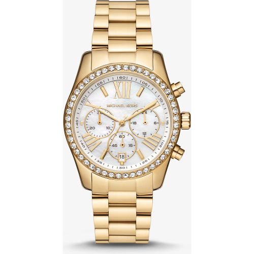 MK Montre Lexington dorée avec pierres pavées - Michael Kors - Modalova