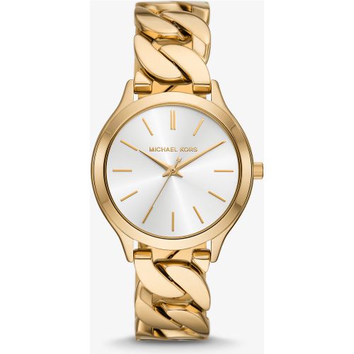 MK Montre Slim Runway dorée à maillons gourmette - Michael Kors - Modalova