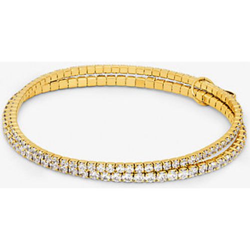 MK Bracelet tennis double en laiton plaqué en métal précieux - Michael Kors - Modalova