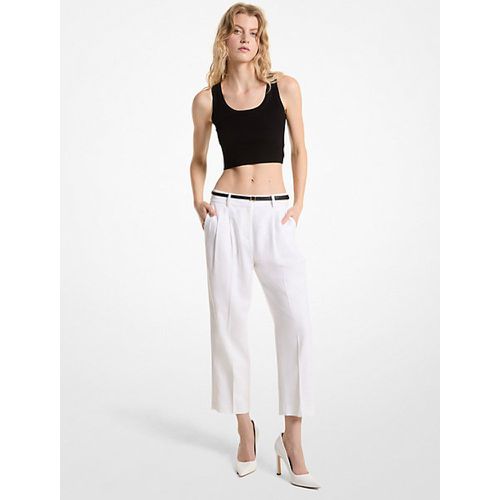 MK Pantalon plissé en mélange de lin - Michael Kors - MICHAEL Michael Kors - Modalova