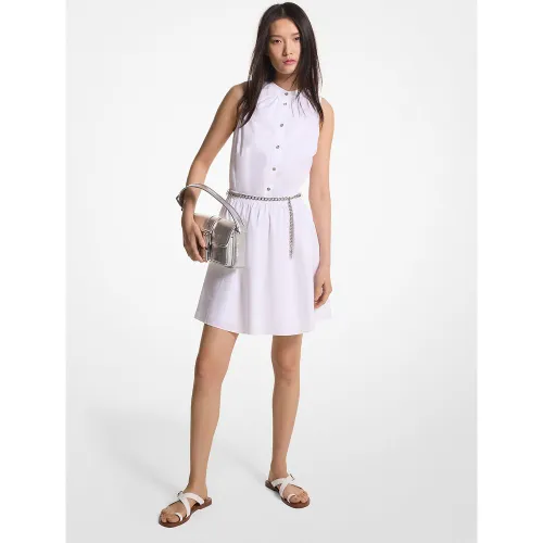 MK Mini-robe en popeline de coton biologique extensible - Michael Kors - MICHAEL Michael Kors - Modalova