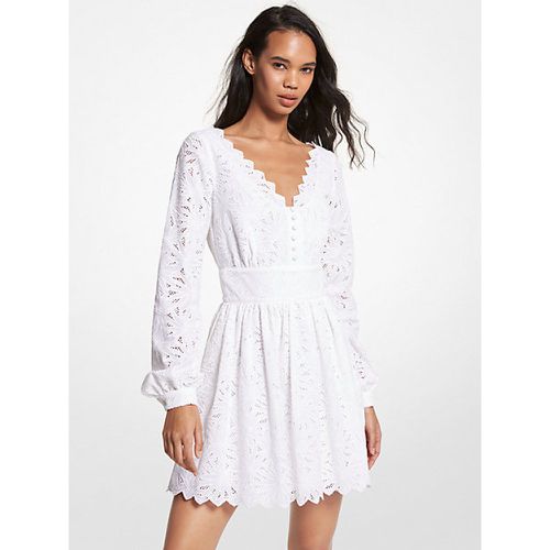 MK Robe en coton à œillets palmier - Michael Kors - MICHAEL Michael Kors - Modalova