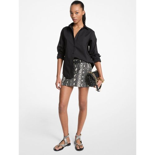MK Chemise en popeline de coton extensible - Michael Kors - MICHAEL Michael Kors - Modalova