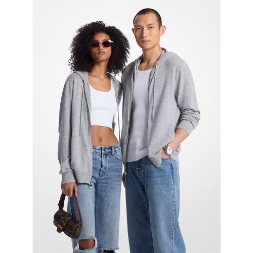 MK Pull à capuche en mélange de laine et cachemire avec fermeture à glissière - Michael Kors - MICHAEL Michael Kors - Modalova