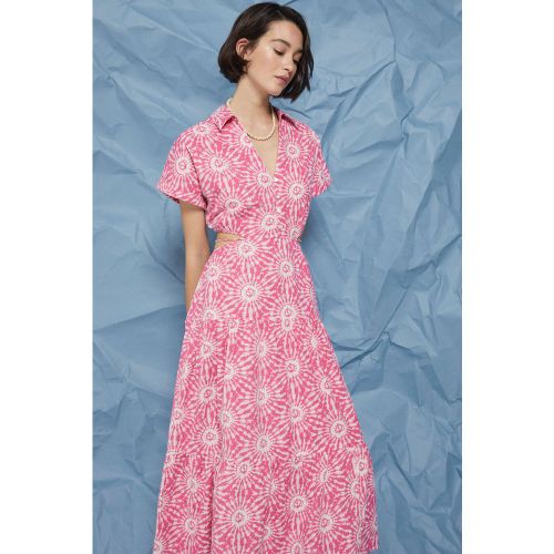 Robe mi-longue chemise cut out - Springfield - Modalova