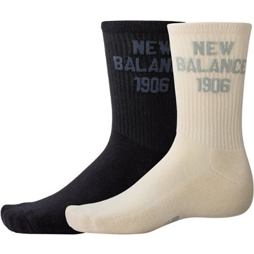 Unisexe 1906 Midcalf Socks 2 Pack en Blanc/Noir///, Cotton, Taille L - New Balance - Modalova