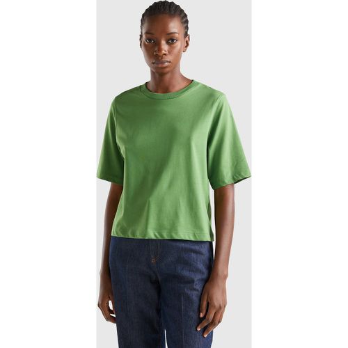 Benetton, T-shirt Coupe Boxy 100 % Coton, taille L, Kaki - United Colors of Benetton - Modalova