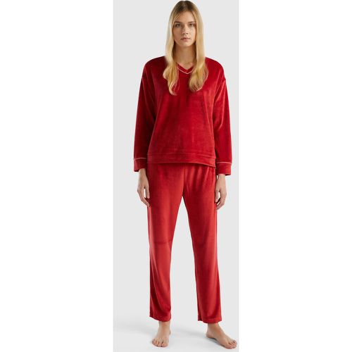 Benetton, Pyjama En Velours, taille M, Rouge - United Colors of Benetton - Modalova