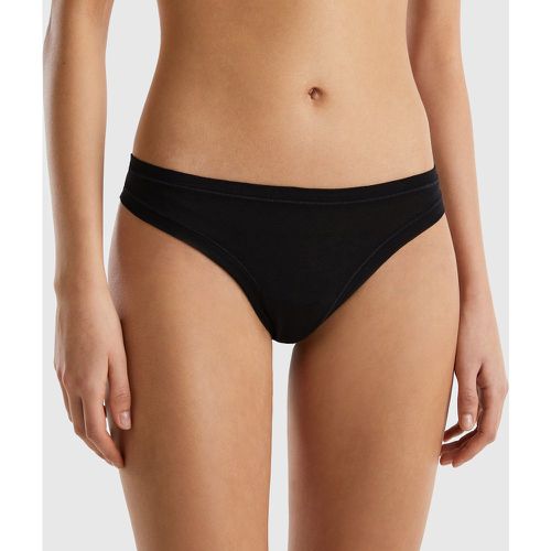 Benetton, Slip Brésilien En Coton Bio Super Stretch, taille OS, Noir - United Colors of Benetton - Modalova