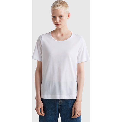 Benetton, T-shirt Blanc À Manches Courtes, taille M, Blanc - United Colors of Benetton - Modalova