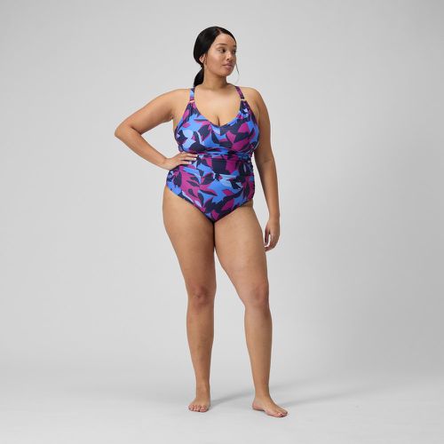 Maillot de bain grande taille effet galbant Col en V imprimé /baie - Speedo - Modalova