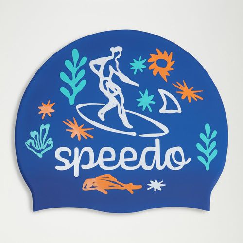 Bonnet Junior imprimé Silicone /blanc - Speedo - Modalova