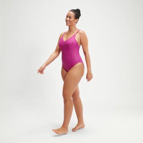 Conçu avec une encolure en V flatteuse, ce magnifique maillot de bain violet à doubles bretelles offre un look élégant au bord de la piscine. Le l - 14873012 - Modalova