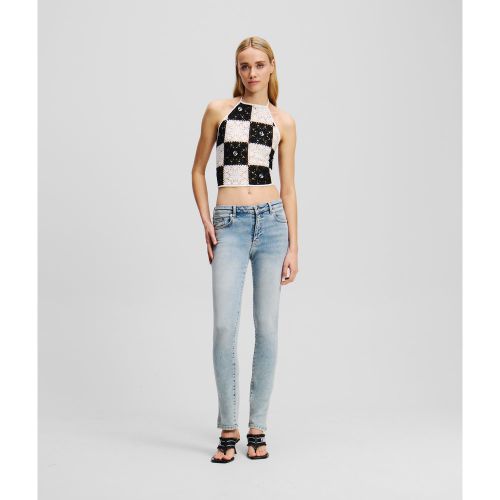 Jean Skinny Taille Haute À Bas Fendu, , , Taille: W24 L30 - Karl Lagerfeld - Modalova