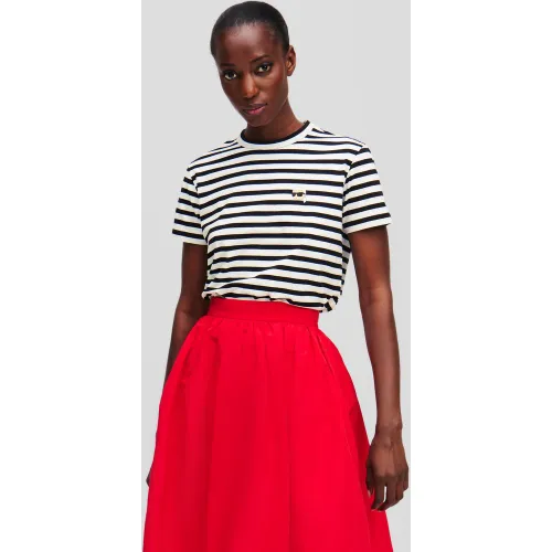 T-shirt Boxy À Rayures Ikon, , -, Taille: L - Karl Lagerfeld - Modalova