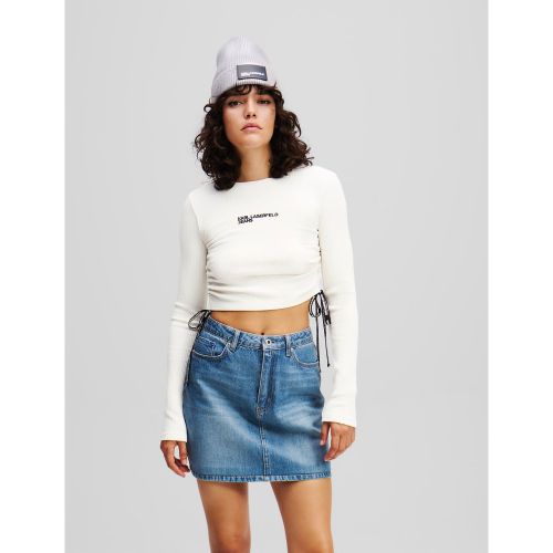 T-shirt Côtelé À Manches Longues, , , Taille: L - Karl Lagerfeld - Modalova