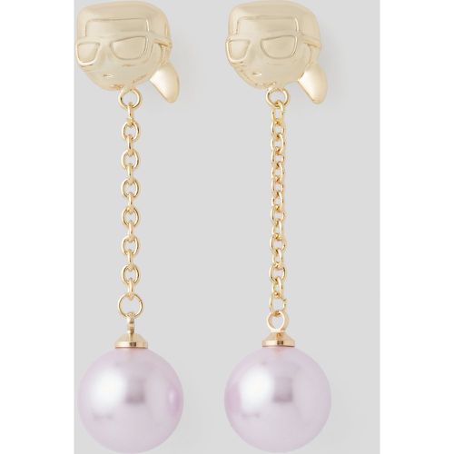 Boucles D'oreilles Pendantes Ikon En Perles, , , Taille: X00 - Karl Lagerfeld - Modalova