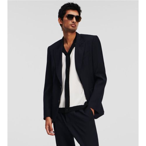 Blazer Ajusté À Revers En Pointe, , , Taille: 46 - Karl Lagerfeld - Modalova