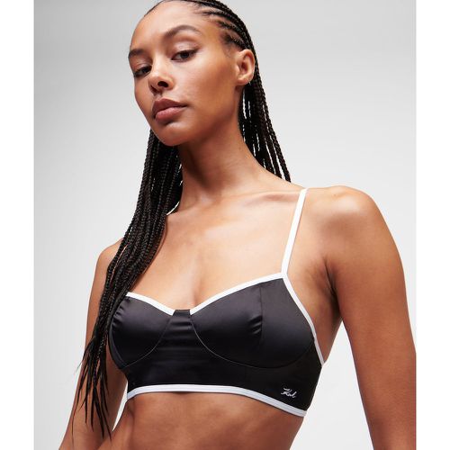 Bralette En Satin Karl Signature, , , Taille: XL - Karl Lagerfeld - Modalova