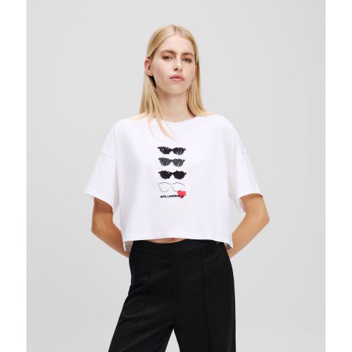 T-shirt Boxy Lunettes De Soleil, , , Taille: L - Karl Lagerfeld - Modalova