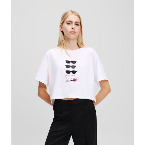 T-shirt Boxy Lunettes De Soleil, , , Taille: XL - Karl Lagerfeld - Modalova