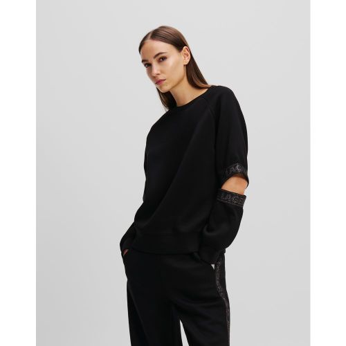 Sweat-shirt Avec Galon À Logo Brillant, , , Taille: L - Karl Lagerfeld - Modalova