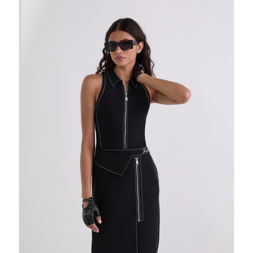 Contrast Stitch Sleeveless Top, , , Taille: XL - Karl Lagerfeld - Modalova