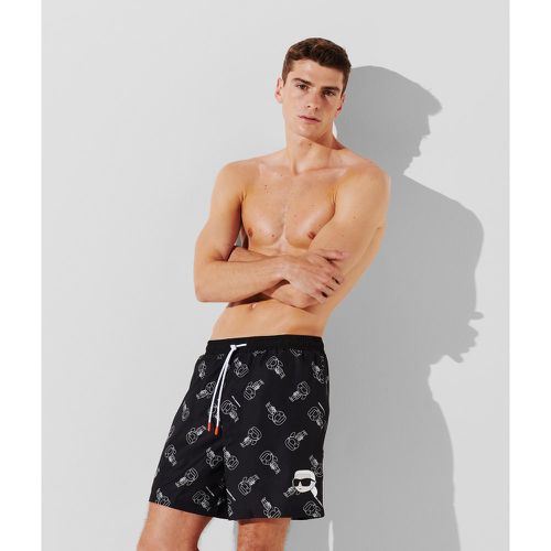 Short De Bain Imprimé Ikon Façon All-over, , , Taille: XL - Karl Lagerfeld - Modalova