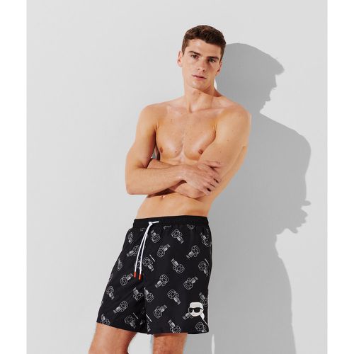 Short De Bain Imprimé Ikon Façon All-over, , , Taille: XXS - Karl Lagerfeld - Modalova