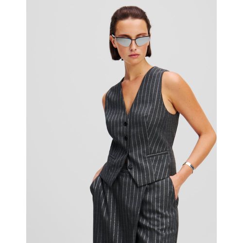 Gilet À Fines Rayures Métalliques, , , Taille: 34 - Karl Lagerfeld - Modalova