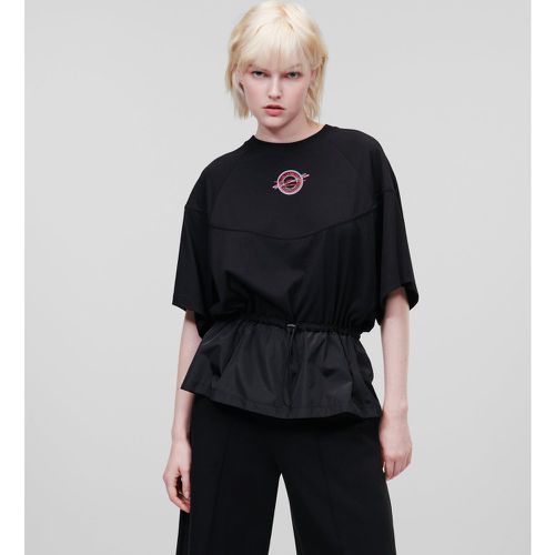 T-shirt Péplum En Nylon, , , Taille: XL - Karl Lagerfeld - Modalova