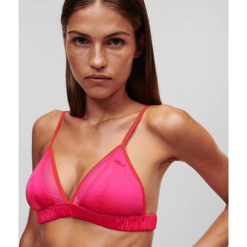 Soutien-gorge Triangle En Satin Karl Signature, , /, Taille: XL - Karl Lagerfeld - Modalova