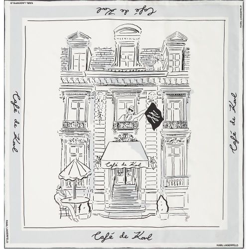 Petite Écharpe En Soie Kl X Jorge Parra, , , Taille: One size - Karl Lagerfeld - Modalova